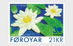 2023 Faroe Is White Water Lily (Scott NA) MNH