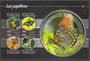 2015 Togo 6639-42KL Butterflies 12,00 €