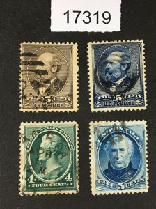 MOMEN: US STAMPS  # 185, 205, 211, 216 USED $76 LOT #17319