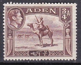 Aden 1939 Scott 17 King George VI & Camel Corpsman MLH