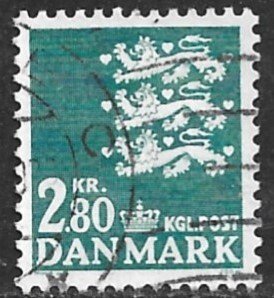 DENMARK 1979-82 2.80k Small State Seal Issue Sc 643 VFU