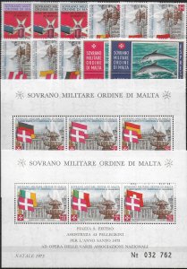 1975 SMOM complete year 11v.+2MS MNH