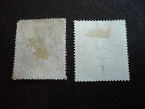 Stamps - Cochin - Scott# 17, 43 - Used Partial Set of 2 Stamps