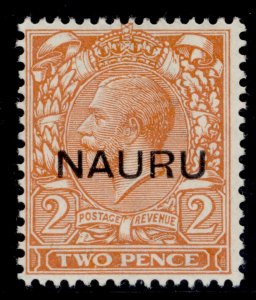NAURU GV SG16, 2d orange, M MINT. Cat £35. OVP 13½mm