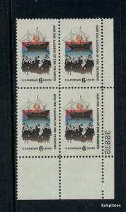 BOBPLATES #1420 Pilgrims Lower Right Plate Block 32272 Ghost Plate Number EFO