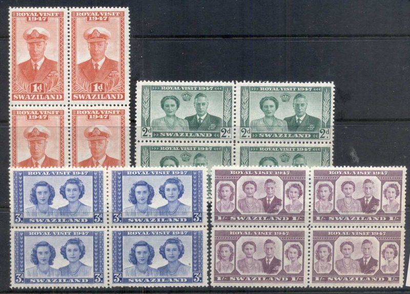 Swaziland 1947 Royal Visit Blk4 MUH