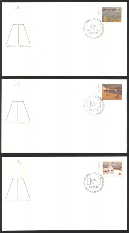 Canada Sc# 1016-1027 FDC Set/12 (singles) 1984 06.29 Canada Day Paintings