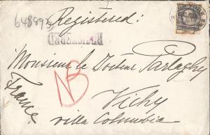 # 514, New York NY to France, Registered Covers