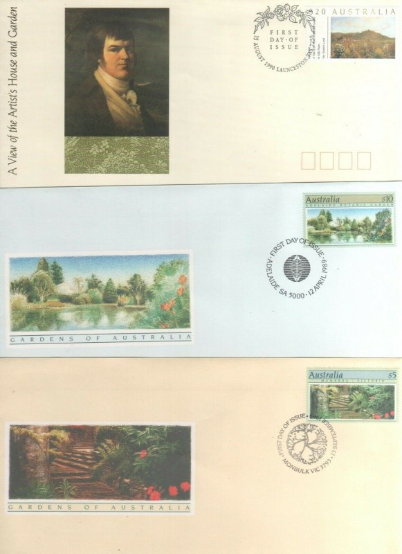 Australian Decimal Stamps FDC 1989 1990 $5 $10 $20 Garden You get 3 FREE POSTAGE