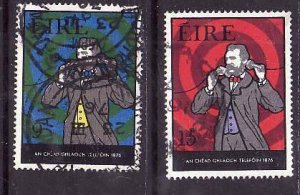 Ireland-Sc#387-8- id10-used set-First Telephone call-1976-