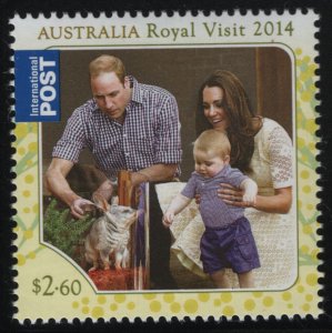 Australia 2014 MNH Sc 4132 $2.60 Prince William, Cate, George, bilby Royal Visit