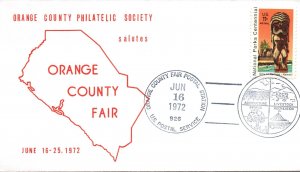 US SPECIAL EVENT CANCELLATION COVER ORANGE COUNTY FAIR POSTAL STATION 1972