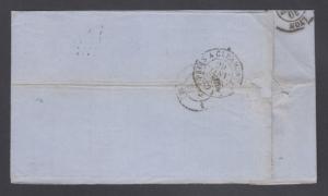 France Sc 15d on 1861 Self Folded Letter, Orleans-Lyon, fresh.