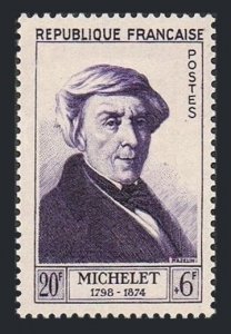 France B280,MNH.Michel 969. Portraits 1953.Jules Michelet,historian.