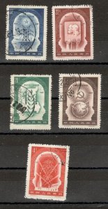 CHINA - USED SET - 40th ANIVV OF RUSSIAN REVOLUTION - 1957.