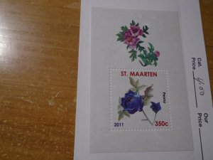 St Martin  #  4  MNH      Flowers