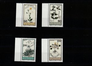 Liechtenstein  Scott#  1056-1059  MNH  (1995 Plants)