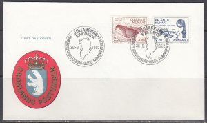 Greenland Scott 148-9 FDC - 1982 Greenland History Issue