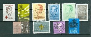 Sweden. Poster Stamp. 10 Different. Scouts Association