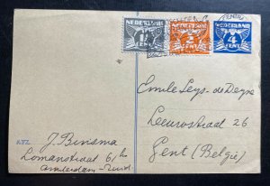 1931 Amsterdam Netherland Stationery Postcard Cover To Gent Belgium