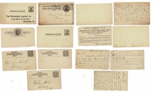 USA Old postal cards lot 4: 1870s to 1890s