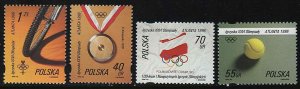 Poland 1996 MNH Stamps Scott 3302-3305 Sport Olympic Games Cycling Tennis