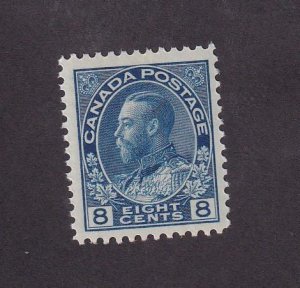 CANADA # 115 VF-MNH KGV 8cts BLUE ADMIRAL CAT VALUE $180