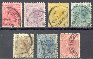 New Zealand Sc# 61-67 Used 1882 Queen Victoria 