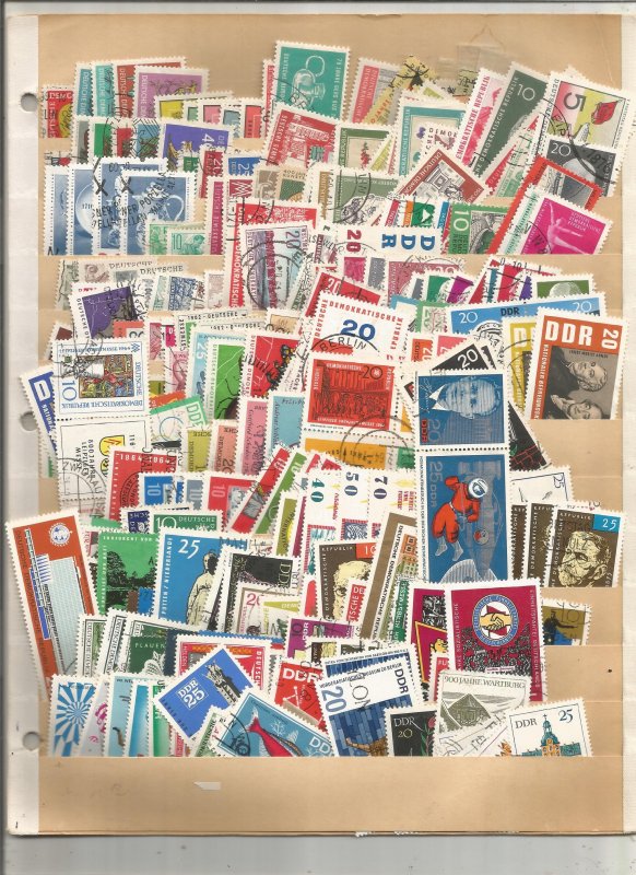 GERMANY DDR COLLECTION ON STOCK SHEET, MINT/USED