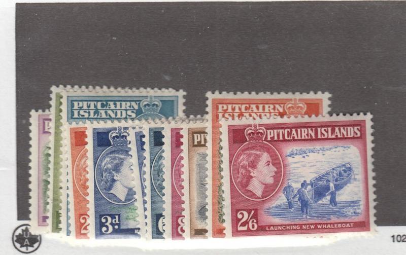 PITCAIRN ISLANDS SCOTT REF(KK33) # 20-30 VF-MLH CAT VALUE $52.30