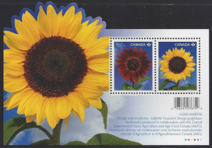Canada #2440 mint ss, Sunflowers, issued 2011