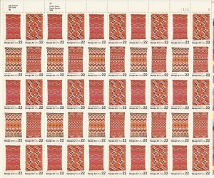 2235-38 Navajo Art Sheet of 50 MNH