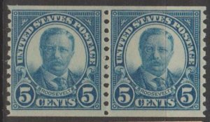 U.S.  Scott #602 Roosevelt Stamp - Mint NH Pair