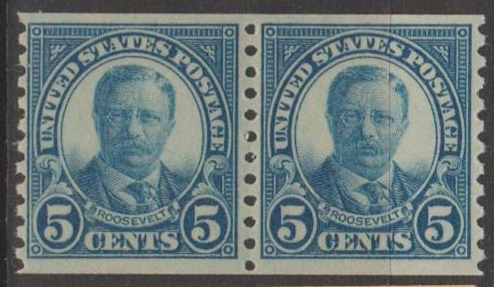 U.S.  Scott #602 Roosevelt Stamp - Mint NH Pair