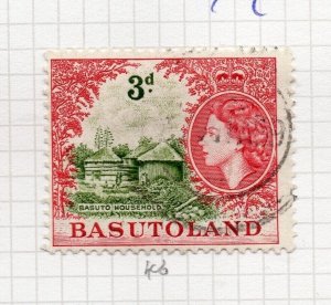 Basutoland 1954 QEII Issue Fine Used 3d. NW-208120