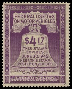 U.S. REV. MOTOR VEHICLE RV32  Mint (ID # 90103)