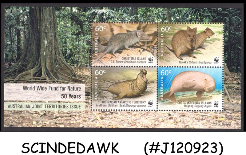 CHRISTMAS ISLAND JOINT ISSUE - 2011 WWF WILD ANIMALS - MIN/SHT MNH