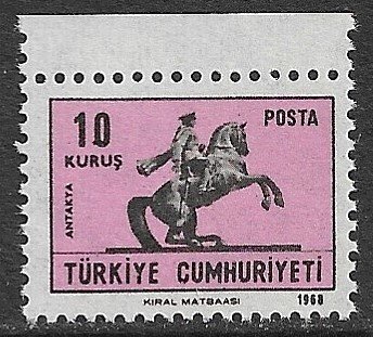 TURKEY 1968 Ataturk Statue Issue Sc 1791 MNH