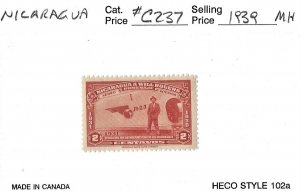 NICARAGUA - SC #C237 - UNUSED MINT HINGED ON 102 CARD - 1939 - NICARA131