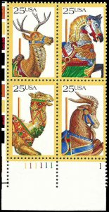 PCBstamps   US #2390/2393 PB  $1.00(4x25c)Carousel, MNH, (3c)