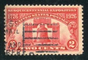 US # 627 Liberty Bell, used