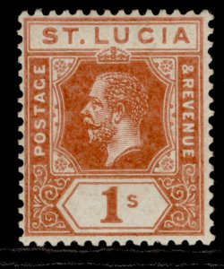 ST. LUCIA GV SG86, 1s orange-brown, M MINT. Cat £20.