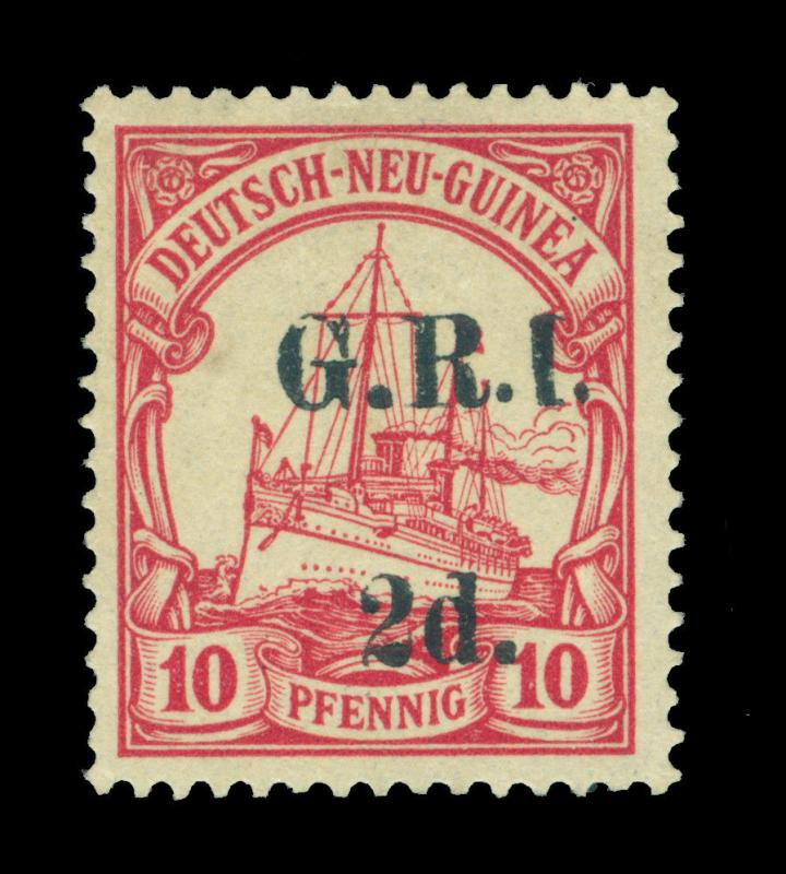 German Colonies - NEW BRITAIN G.R.I. NEW GUINEA  2p/ 10pf  red  Sc# 3 mint MLH 