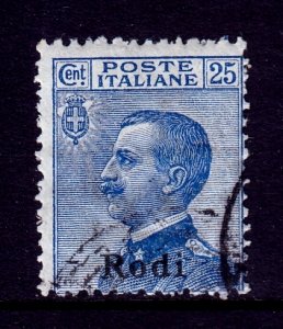 Italy (Rhodes) - Scott #7 - Used - Probably CTO, a bit of wrinkling - SCV $9.50