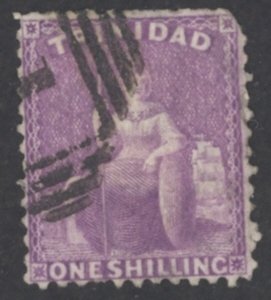 Trinidad Sc# 54 Used 1864-1872 1sh purple Britannia