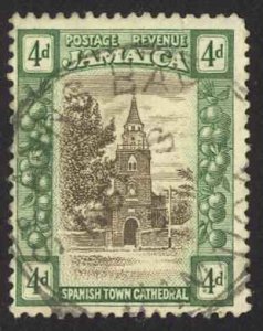 Jamaica Sc# 81 Cull (rip) 1919-1921 4p Cathedral