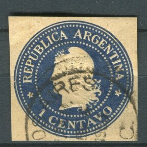 ARGENTINA; 1890s early classic Liberty Postal Stationary Piece