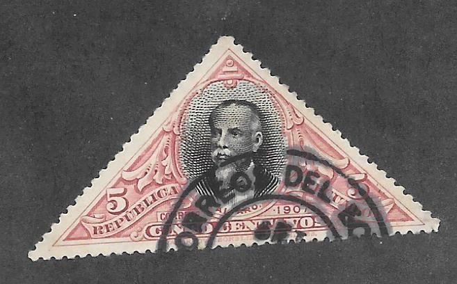 Ecuador Scott #176 Used 5c General Alfaro Triangle stamp 2018 CV $5.25