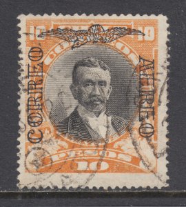 Chile Sc C14 used 1928 10p Balmaceda w/ CORREO AEREO overprint, F-VF 