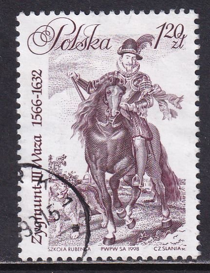 Poland 1998 Sc 3421 Sigismund III Vasa King of Sweden and Poland Stamp Used